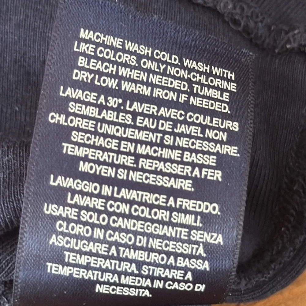 Ralph Lauren Girls Navy Blue Long‎ Sleeve Pima Cotton Modal Tee Shirt XL 16